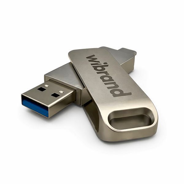 Портативний SSD Wibrand Wolf 2TB USB 3.2 Gen.2 Type-C/Type-A Read/Write 1000MB/s Silver 317687742 фото