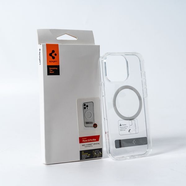 Чохол Spigen AAA Magnetic Clear Stand for Apple iPhone 16 Transparent 124279605 фото