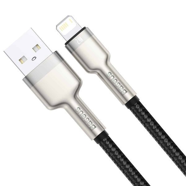 Кабель Baseus Cafule Series Metal Data Cable USB to IP 2.4A 2m White 116372821 фото