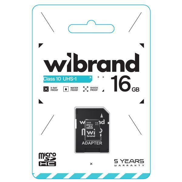 Карта пам'яті microSDHC (UHS-1) Wibrand 16Gb class 10 (adapter SD) 142089755 фото