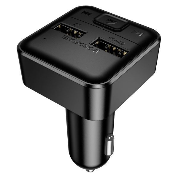 АЗП з FM-модулятором BOROFONE BC63 Selecto car BT FM transmitter Black 340497202 фото