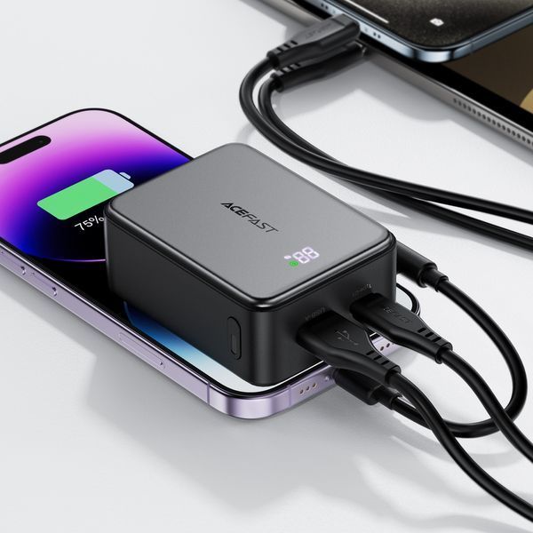 Зовнішній акумулятор ACEFAST M28-10000 22.5W fast charging power bank with cable Black 349303731 фото