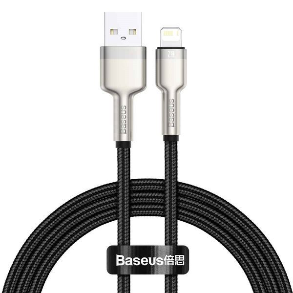 Кабель Baseus Cafule Series Metal Data Cable USB to IP 2.4A 2m White 116372821 фото
