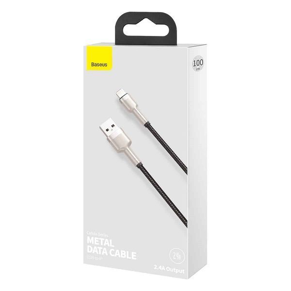 Кабель Baseus Cafule Series Metal Data Cable USB to IP 2.4A 2m White 116372821 фото