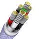 Кабель Baseus Flash Series Ⅱ One-for-three Fast Charging Data Cable USB to M+L+C 66W 1.2m Purple 189840786 фото 4