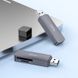 Кардридер HOCO HB45 Spirit 2-in-1 USB 2.0 card reader Metal Gray 125888113 фото 5