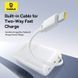 Зовнішній акумулятор Baseus Bipow 2 Digital Display Power Bank With Built-in USB-C Cable 20000mah 20W Moon White 401096116 фото 10