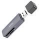 Кардридер HOCO HB45 Spirit 2-in-1 USB 2.0 card reader Metal Gray 125888113 фото 3