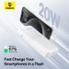 Зовнішній акумулятор Baseus Bipow 2 Digital Display Power Bank With Built-in USB-C Cable 20000mah 20W Moon White 401096116 фото 11