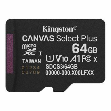 Карта пам'яті microSDXC (UHS-1) Kingston Canvas Select Plus Gen3 64Gb class 10 А1 (R-100MB/s) 304405998 фото