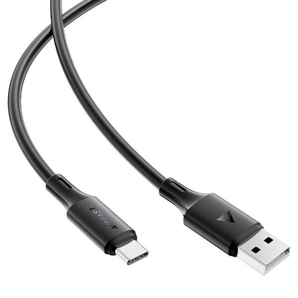 Кабель ACEFAST C17-04 USB-A to USB-C silicone charging data cable Black 955321214 фото