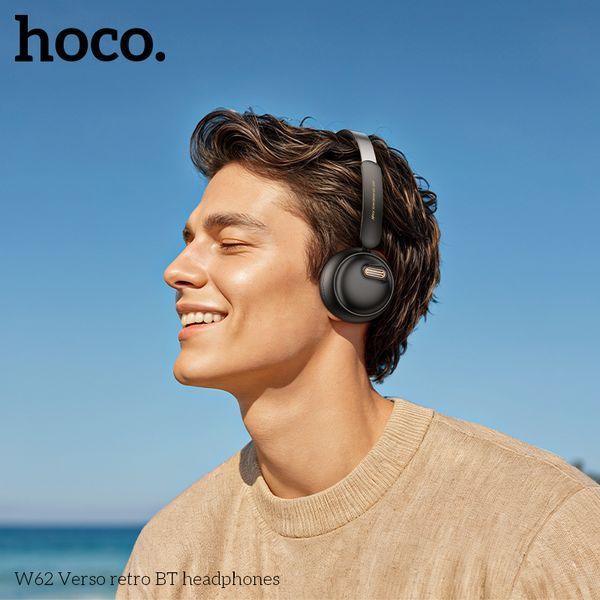 Бездротові накладні навушники HOCO W62 Verso retro BT headphones Black 342962311 фото