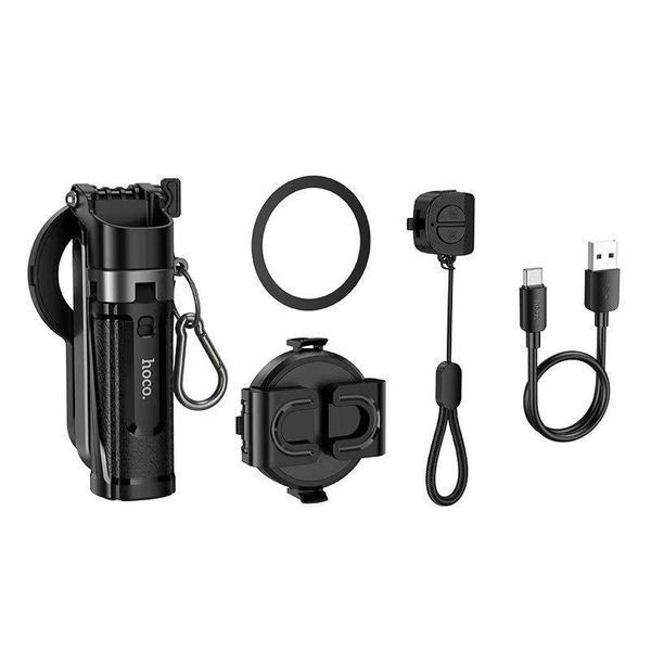 Селфи-монопод HOCO K27 Pro Magic mini live broadcast stand(pull clip+magnetic focusing version) Black 574873321 фото