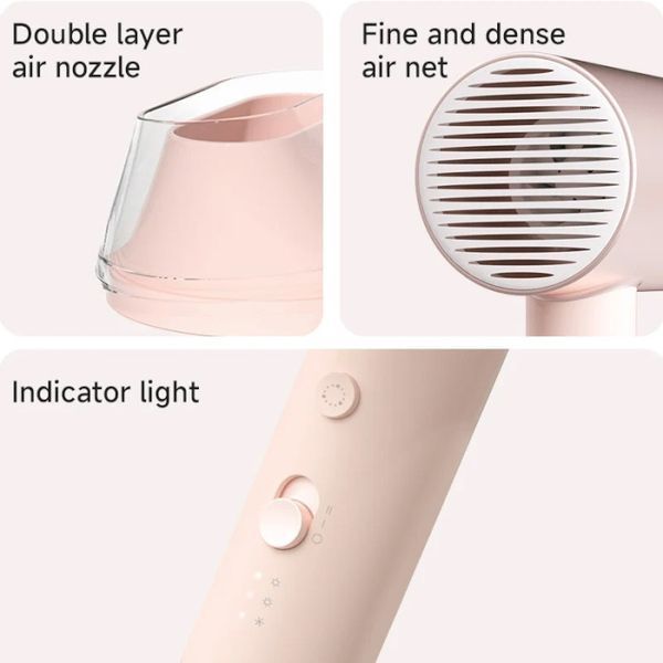 Фен Xiaomi Doco negative ion hair dryer soft and fast dry hair care Small Milk (Китайская вилка) 101535262 фото
