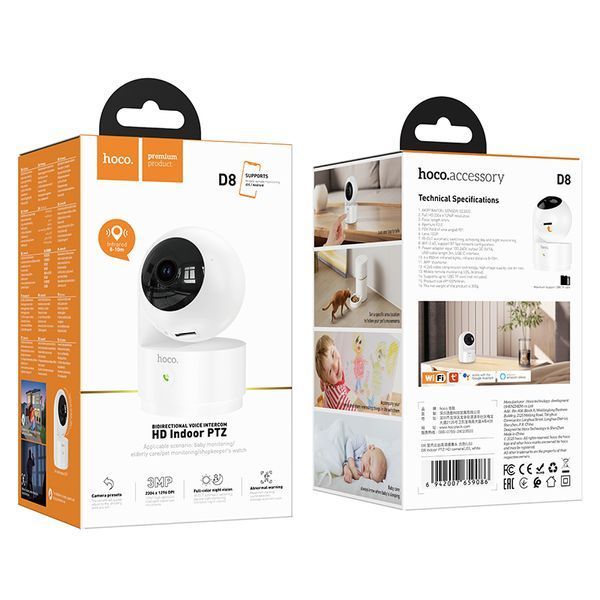 Камера Hoco D8 Indoor PTZ HD camera (EU) 589232976 фото