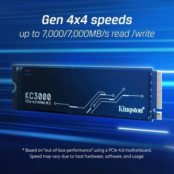 Накопичувач SSD M.2 Kingston KC3000 2048GB NVMe 2280 PCIe 4.0 x4 3D NAND TLC 113195689 фото