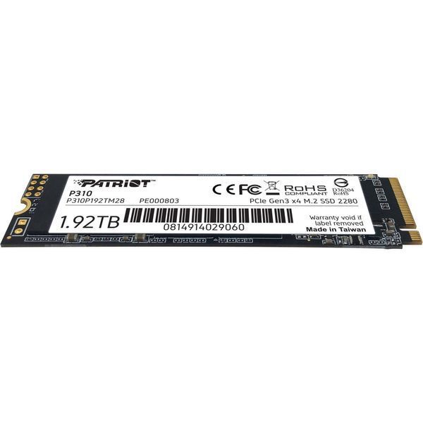 Накопичувач SSD M.2 Patriot P310 1920GB NVMe 2280 PCIe 3.0x4 3D NAND TLC 868151403 фото