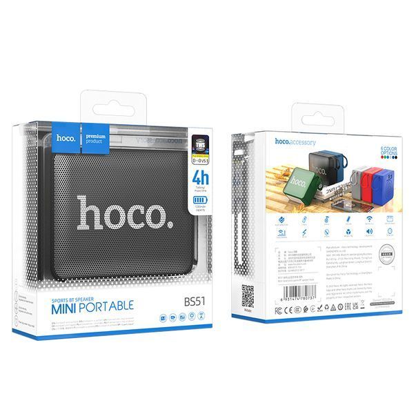 Портативная колонка HOCO BS51 Gold brick sports BT speaker, 5W, Black 586144051 фото