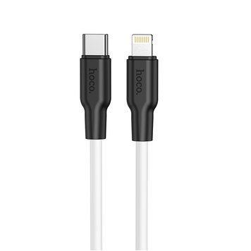 Кабель HOCO X21 Plus Type-C to iP 3A, 20W, 1m, black and white 990950795 фото