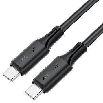 Кабель ACEFAST C17-03 USB-C to USB-C silicone charging data cable Black 127959560 фото