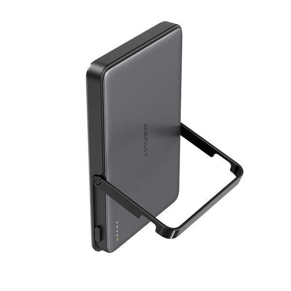 Зовнішній акумулятор ACEFAST M16-5000 PD18W ultra-thin magnetic wireless charging power bank with stand Black 694885249 фото