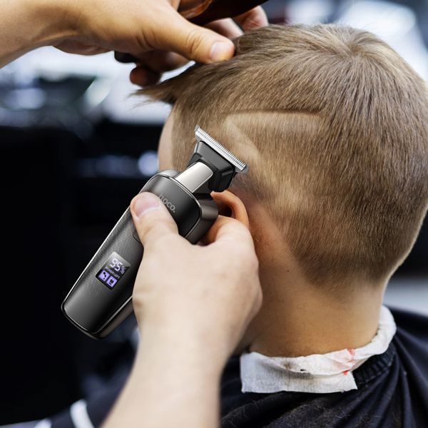 Машинка для стрижки HOCO HP23 Diamond engraving electric hair clipper Black 262703388 фото