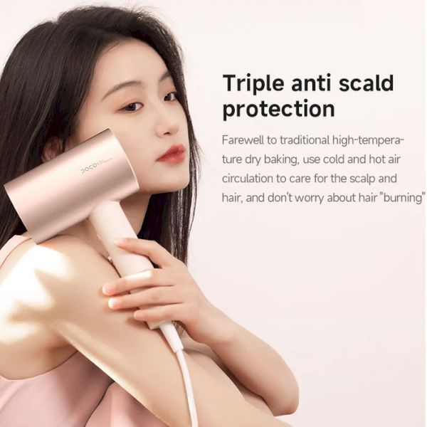 Фен Xiaomi Doco negative ion hair dryer soft and fast dry hair care Pink (Китайская вилка) 502391482 фото