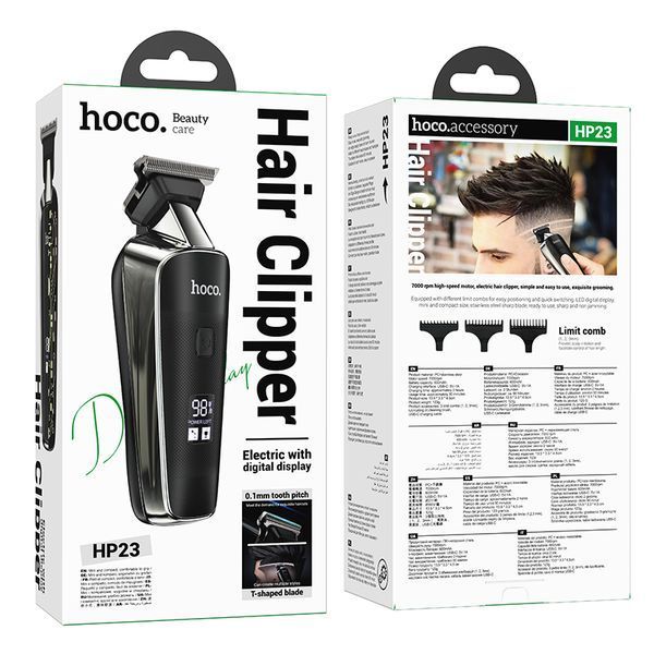 Машинка для стрижки HOCO HP23 Diamond engraving electric hair clipper Black 262703388 фото