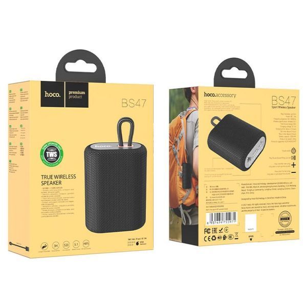 Портативна колонка HOCO BS47 Uno sports BT speaker, 5W, Black 230518617 фото