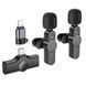 Бездротова мікрофонна система BOROFONE BFK12 Trophy lavalier dual-mic (iP/Type-C) Black 873084720 фото 1