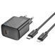 Мережевий зарядний пристрій з кабелем HOCO CS22A Value single port PD30W charger set(C to iP) Black 158426243 фото 5