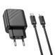 Мережевий зарядний пристрій з кабелем HOCO CS22A Value single port PD30W charger set(C to iP) Black 158426243 фото 6