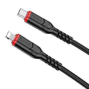 Кабель Hoco X59 Victory PD charging data cable iP(L=1M) Black 175225486 фото