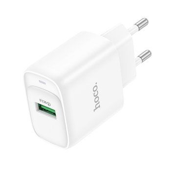 Мережевий зарядний пристрій HOCO C140A Smart single port QC3.0 charger (EU) White 582369252 фото