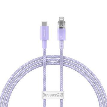Кабель Baseus Explorer Series Fast Charging Cable with Smart Temperature Control Type-C to iP 20W 1m Purple 715353205 фото
