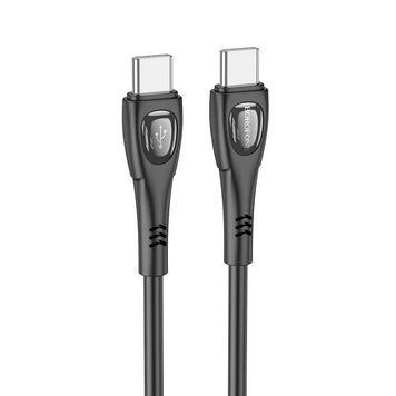 Кабель BOROFONE BX98 Type-C to Type-C Superior 60W charging data cable Black 627098225 фото