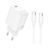 Сетевое зарядное устройство с кабелем BOROFONE BN28 Fuente single port PD30W charger set (C to C) (EU) White 932242097 фото