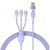 Кабель Baseus Flash Series Ⅱ Two-for-three Charging Cable U+C to M+L+C 100W 1.2m Purple 105968552 фото