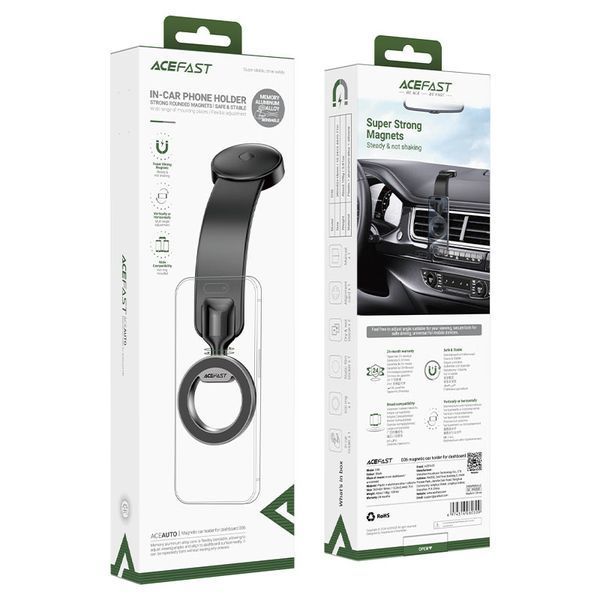 Автодержатель для телефона ACEFAST D36 magnetic car holder for dashboard Black 110368068 фото