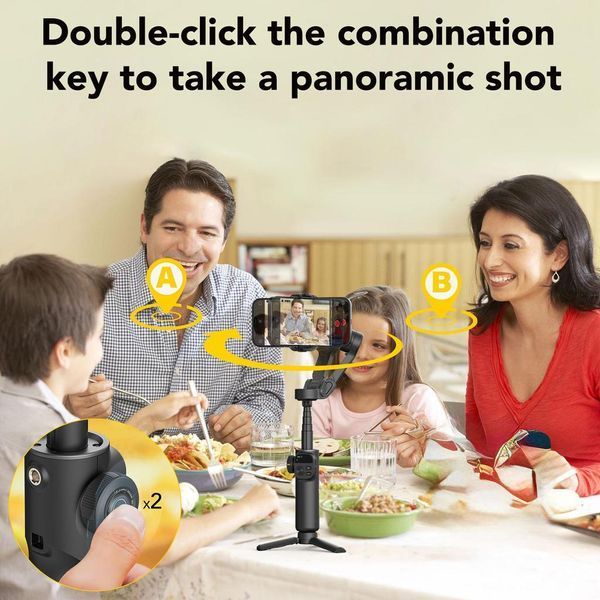 Триосьовий стабілізатор AOCHUAN Professional Gimbal Stabilizer for Smartphone Smart X2 Чорний 295599337 фото