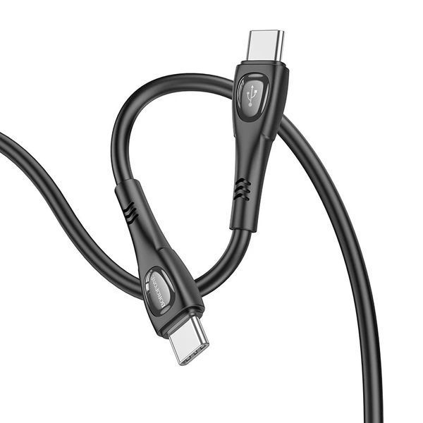 Кабель BOROFONE BX98 Type-C to Type-C Superior 60W charging data cable Black 627098225 фото