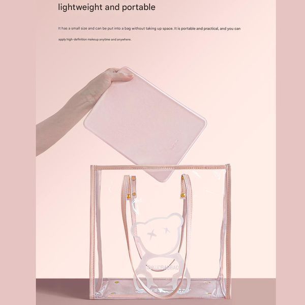 Зеркало для макияжа Xiaomi DOCO 11 " Daylight Portable Flat Mirror Pro Pink 501680152 фото