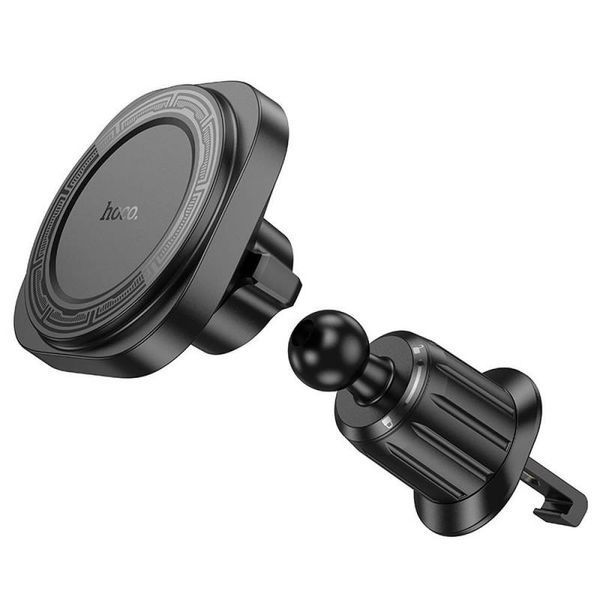 Автотримач для телефона HOCO H28 Rainbow ring magnetic car holder(air outlet) Black 927681219 фото