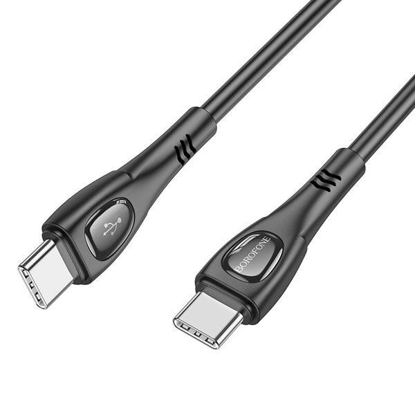 Кабель BOROFONE BX98 Type-C to Type-C Superior 60W charging data cable Black 627098225 фото