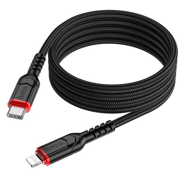 Кабель Hoco X59 Victory PD charging data cable iP(L=1M) Black 175225486 фото