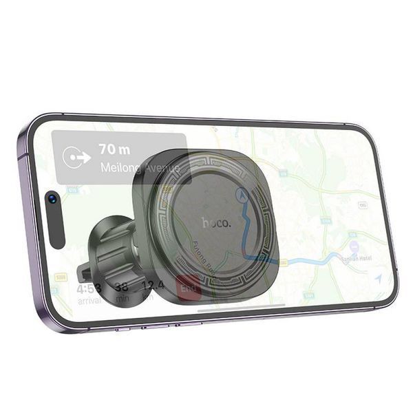 Автотримач для телефона HOCO H28 Rainbow ring magnetic car holder(air outlet) Black 927681219 фото