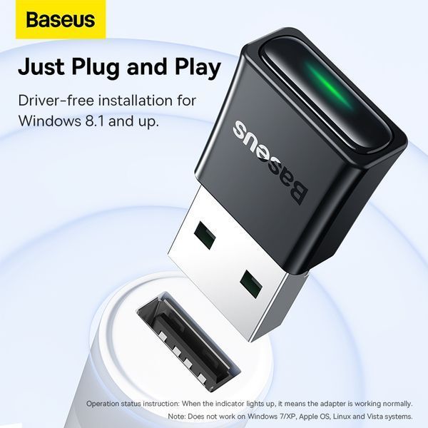 Адаптер Bluetooth Baseus BA07 Wireless Adapter Black 660068246 фото