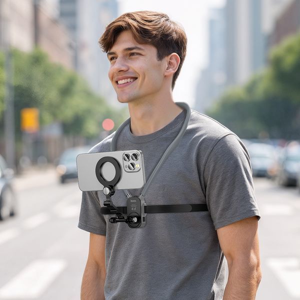 Кріплення для телефона на шию HOCO K31 Campo magnetic neck-hanging holder Black Gray 445355026 фото
