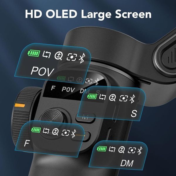 Триосьовий стабілізатор AOCHUAN Professional Gimbal Stabilizer for Smartphone Smart X2 Чорний 295599337 фото