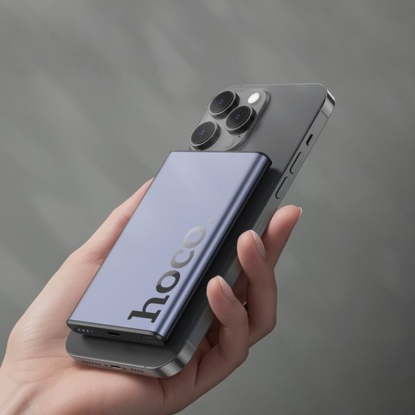 Внешний аккумулятор HOCO Q32 Bird PD20W wireless magnetic power bank(5000mAh) Metal Gray 128686834 фото